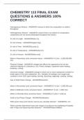 CHEMISTRY 113 FINAL EXAM QUESTIONS & ANSWERS 100&percnt; CORRECT  
