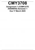 CMY3708 Assignment 1 &lpar;COMPLETE ANSWERS&rpar; Semester 1 Due 17 March 2025&period;