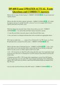 DP-600 Exam UPDATED ACTUAL  Exam  Questions and CORRECT Answers 