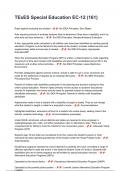 TExES Special Education EC-12 &lpar;161&rpar; 2025&sol;2026 Questions With Correct Answers 100&percnt; Verified&comma; Rated A&plus;&period;