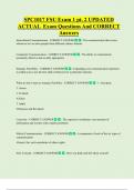 SPC1017 FSU Exam 1 pt&period; 2 UPDATED  ACTUAL  Exam Questions And CORRECT  Answers 