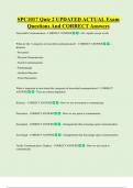 SPC1017 Quiz 2 UPDATED ACTUAL Exam  Questions And CORRECT Answer