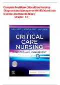 Test Bank For Critical Care Nursing- Diagnosis and Management &comma;9th Edition by Urden Chapter 1-41&period; Complete Guide 2025