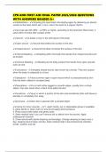 CPR AND FIRST AID FINAL PAPER 2025&sol;2026 QUESTIONS WITH ANSWERS GRADED A&plus;