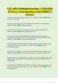 UST ABSN Pathopharmacology 1 UPDATED   ACTUAL  Exam Questions And CORRECT  Answers 