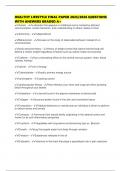 HEALTHY LIFESTYLE FINAL PAPER 2025&sol;2026 QUESTIONS WITH ANSWERS GRADED A&plus;