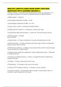 HEALTHY LIFESTYLE HOSA EXAM SCRIPT 2025&sol;2026 QUESTIONS WITH ANSWERS GRADED A&plus;