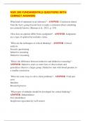 NUR 380 FUNDAMENTALS QUESTIONS WITH  CORRECT ANSWERS 