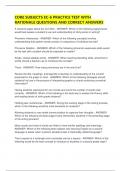 CORE SUBJECTS EC-6 PRACTICE TEST WITH RATIONALE QUESTIONS AND CORRECT ANSWERS