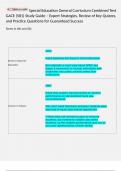 GACE - General Special Education BUNDLE &sol; Actual Test Questions with Detailed Verified Answers &sol; Already Graded A&period;