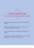 NHS 111 EXAM TEST 2025 WITH GUARANTEED ACCURATE ANSWERS &vert;VERIFIED