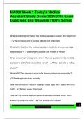 MA500 Week 1 Today's Medical  Assistant Study Guide 2024&sol;2025 Exam  Questions and Answers &vert; 100&percnt; Solved