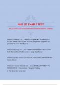 NHS 111 EXAM 2 TEST WITH GUARANTEED ACCURATE ANSWERS &OpenCurlyDoubleQuote;&vert;VERIFIED