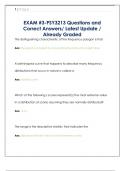 PSY3213 Exam Questions and Correct Answers&sol; Latest Update &sol; Already Graded