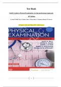 Test Bank  Seidel's Guide to Physical Examination&colon; An Interprofessional Approach&period; 10th Edition by Jane W&period; Ball&comma; Joyce E&period; Dains&comma; John A&period; Flynn&comma; Barry S&period; Solomon&comma; Rosalyn W&period; Stewart All Chapters 1-26&vert;&vert; Latest Edition&vert;&vert; 100&percnt; Verified Answers