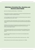 OSHA Basic Orientation Plus &vert; Questions and  Answers&vert; Latest Update 