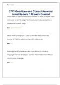 C779 Questions and Correct Answers&sol;  Latest Update &sol; Already Graded