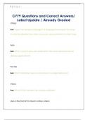 C779 Questions and Correct Answers&sol; Latest Update &sol; Already Graded