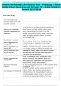 Ontario Mathematics Proficiency Test - Pedagogy &sol; Study  Guide Actual Questions and Answers &lpar;A&plus; Guide Solution&rpar;  Newest 2025&sol;2026