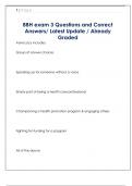 BBH exam 3 Questions and Correct  Answers&sol; Latest Update &sol; Already  Graded