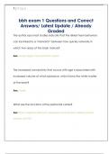 bbh exam 1 Questions and Correct  Answers&sol; Latest Update &sol; Already  Graded