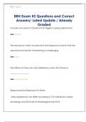 BBH Exam &num;2 Questions and Correct  Answers&sol; Latest Update &sol; Already  Graded