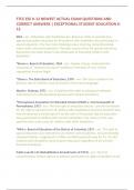 FTCE ESE K-12 NEWEST ACTUAL EXAM QUESTIONS AND CORRECT ANSWERS &vert; EXCEPTIONAL STUDENT EDUCATION K12 