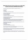 WGU C725&comma; Information Security and Assurance &lpar;C725&rpar;&comma; SET I  Questions and Answers 2025&sol;2026 Latest Update