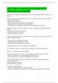 SEVI 3013 EXAM QUESTIONS WITH VERIFIED ANSWERS