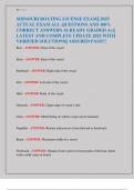 MISSOURI BOATING LICENSE EXAM&vert;&vert; 2025  ACTUAL EXAM ALL QUESTIONS AND 100&percnt;  CORRECT ANSWERS ALREADY GRADED A&plus;&vert;&vert;  LATEST AND COMPLETE UPDATE 2025 WITH  VERIFIED SOLUTIONS&vert;&vert; ASSURED PASS&excl;&excl;&excl;