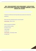 WGU - PRE-ASSESSMENT&colon; DATA MANAGEMENT - APPLICATIONS  &lpar;FJO1&rpar; &lpar;PFJO&rpar; EXAM &vert; QUESTIONS & ANSWERS &lpar;VERIFIED&rpar; &vert; LATEST  UPDATE 100&percnt; SOLVED 