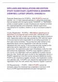 DPR LAWS AND REGULATIONS 3RD EDITION STUDY GUIDE EXAM &vert; QUESTIONS & ANSWERS &lpar;VERIFIED&rpar; &vert; LATEST UPDATE &vert; GRADED A&plus;