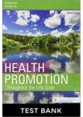 test bank for health promotion throughout the life span 9th edition  by edelman