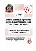 COM4809 Assignment 1 (COMPLETE ANSWERS) Semester 1 2025 -  2025; 100% correct solutions and explanations. 