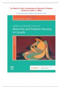 Test Bank for Leifer's Introduction to Maternity & Pediatric Nursing in Canada&comma; 1st Edition by Lisa Keenan-Lindsay and Gloria Leifer