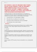RN NURSING CARE OF CHILDREN PROCTORED  EXAM&sol; ATI RN NURSING CARE OF CHILDREN  PROCTORED EXAM&vert;&vert; ACTUAL EXAM ALL  QUESTIONS AND 100&percnt; CORRECT ANSWERS  ALREADY GRADED A&plus;&vert;&vert; LATEST AND COMPLETE  TEST BANK 2025&vert; GURANTEED PASS&excl;&excl;&excl; 