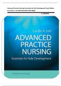 Advanced Practice Nursing&colon; Essentials for Role Development Fourth Edition by Lucille A&period; Joel EdD APN FAAN TEST BANK                                                                                                                                   