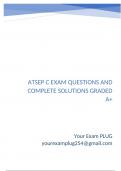 ATSEP C Exam Questions and Complete Solutions Graded A&plus;&period;