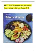 TEST BANK-Nutrition&colon; All Concepts and Controversies&comma;5th Edition&comma; Chapters 1 - 15
