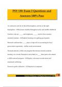 PSY 130&colon; Exam 2 Questions and Answers 100&percnt; Pass