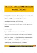 PSYS 130 - Final Exam Questions and Answers 100&percnt; Pass
