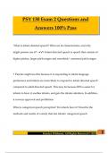PSY 130 Exam 2 Questions and Answers 100&percnt; Pass