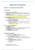 College aantekeningen Supply Chain Management (BK2110) 