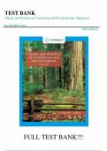 Complete Test Bank for Theory and Practice of Counseling and Psychotherapy 10th Edition by Gerald Corey &vert;All chapters complete