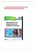 TEST BANK INTRODUCTION TO MATERNITY AND PEDIATRIC NURSING 8TH EDITION LEIFER 