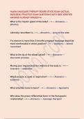 HAWAII MASSAGE THERAPY BOARD STATE EXAM &lpar;ACTUAL  2025&sol;2026&rpar; PRACTICE EXAM QUESTIONS WITH 100&percnt; VERIFIED  ANSWER ALREADY GRADED A&plus;