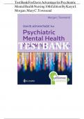 Test Bank For Davis Advantage for Psychiatric Mental Health Nursing 10th Edition By Karyn I&period; Morgan&semi; Mary C&period; Townsend