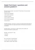 Digital Tech Exam 1 questions and answers graded A&plus;