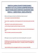 SANTA  CLARA  COUNTY  EMS  EXAM  &vert;  NEWEST  ACTUAL  EXAM  COMPREHENSIVE  QUESTIONS  AND  VERIFIED  ANSWERS  GRADED  A&plus; &vert;  100&percnt;  PASS  &vert;  2025 UPDATE&excl;