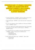 HONDROS NUR 172 EXAM 2 2025&sol;2026  COMPLETE QUESTIONS WITH  VERIFIED CORRECT SOLUTIONS &vert;&vert;  100&percnt; GUARANTEED PASS  <LATEST VERSION> 